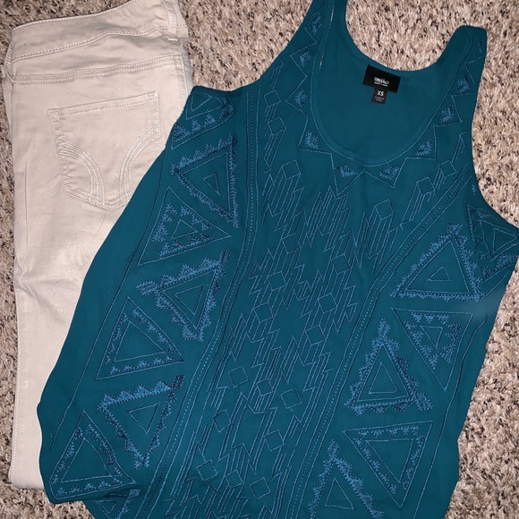 Mossimo Supply Co. Tops - Teal Dressy Tank Top